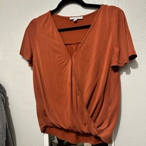 a new day Terracotta Wrap Blouse